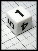Dice : Dice - 6D - White with Numerals - Ebay Mar 2015